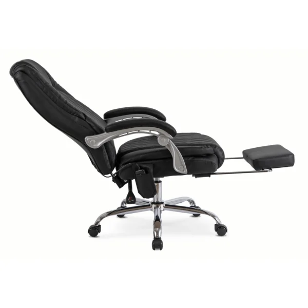 product-3413-3 GIORGIO Fotoliu pivotant încălzit negru — MOBILA