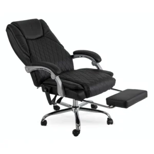 product-3413-4 GIORGIO Fotoliu pivotant încălzit negru — MOBILA
