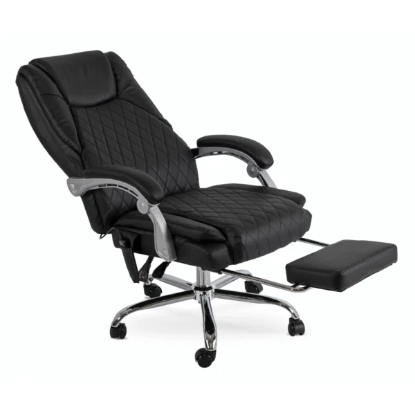 product-3413-4 GIORGIO Fotoliu pivotant încălzit negru — MOBILA