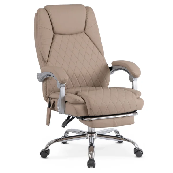 Scaun de masaj pivotant GIORGIO cu funcție de încălzire, bej