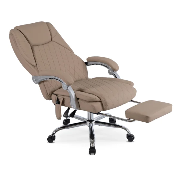 Scaun de masaj pivotant GIORGIO cu funcție de încălzire, bej