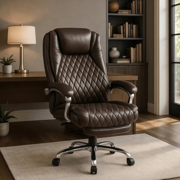 Scaun de masaj pivotant GIORGIO cu funcție de încălzire, maro