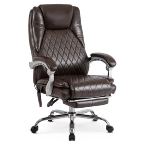 Scaun de masaj pivotant GIORGIO cu funcție de încălzire, maro