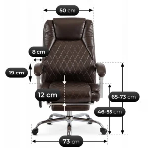 Scaun de masaj pivotant GIORGIO cu funcție de încălzire, maro