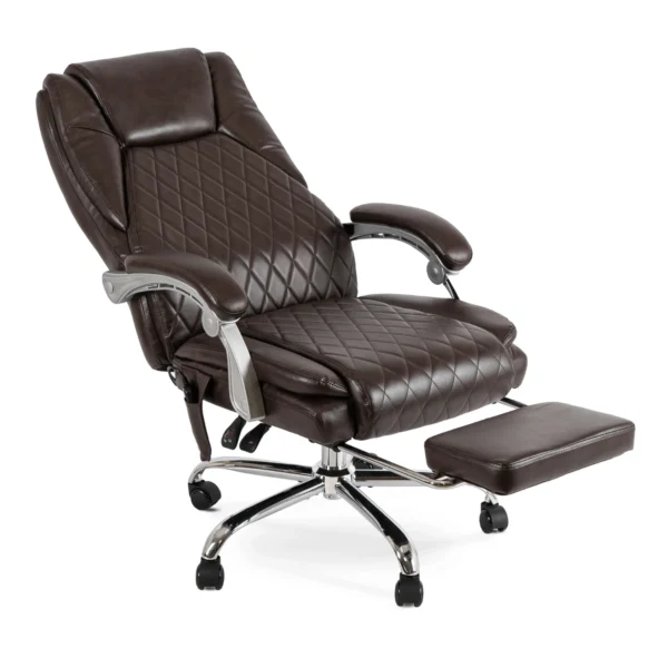 Scaun de masaj pivotant GIORGIO cu funcție de încălzire, maro