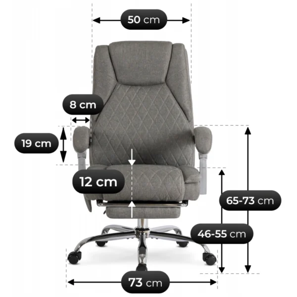 product-3416-10 GIORGIO Fotoliu pivotant GIORGIO Fabric gri încălzit — MOBILA