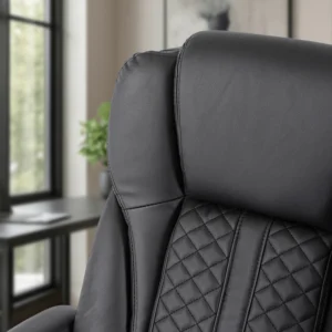product-3419-1 Fotoliu pivotant PHONIX Piele ecologică neagră — MOBILA