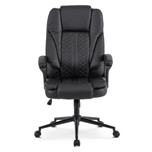 product-3419-3 Fotoliu pivotant PHONIX Piele ecologică neagră — MOBILA