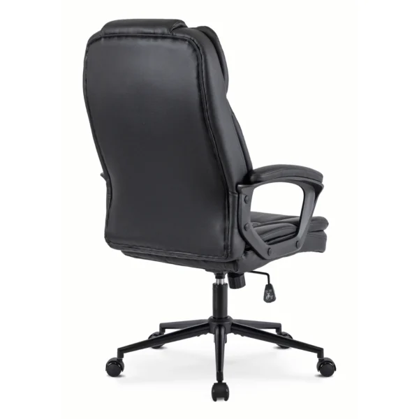 product-3419-4 Fotoliu pivotant PHONIX Piele ecologică neagră — MOBILA