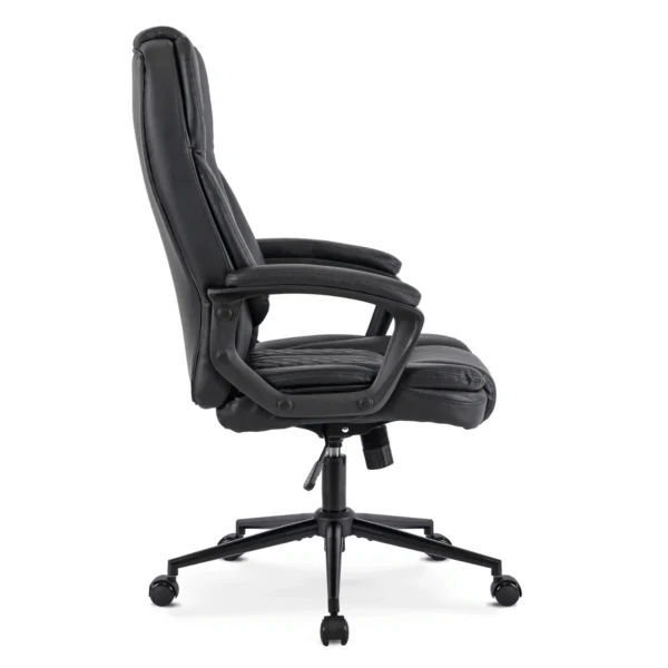product-3419-5 Fotoliu pivotant PHONIX Piele ecologică neagră — MOBILA