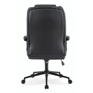 product-3419-6 Fotoliu pivotant PHONIX Piele ecologică neagră — MOBILA