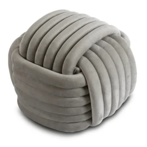 Puf țesut din velur gri MAGMA