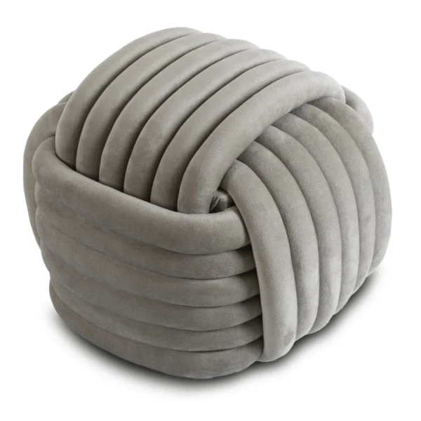 Puf țesut din velur gri MAGMA