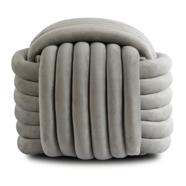 Puf țesut din velur gri MAGMA