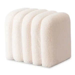Puf tapițat Carbone Cream — MOBILA