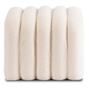 Puf tapițat Carbone Cream — MOBILA