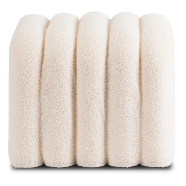 Puf tapițat Carbone Cream — MOBILA