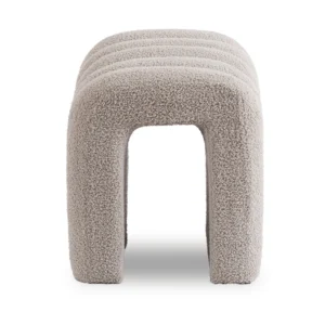 Pouf tapițat PIKSEL gri — MOBILA