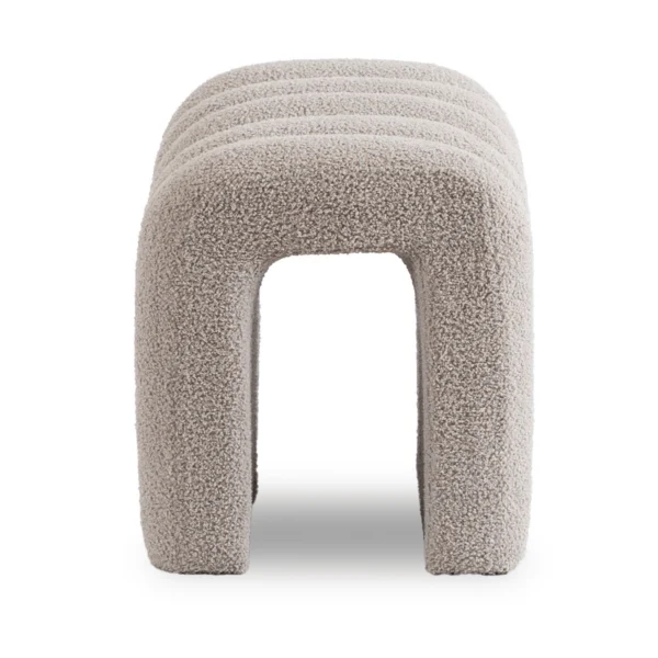 Pouf tapițat PIKSEL gri — MOBILA