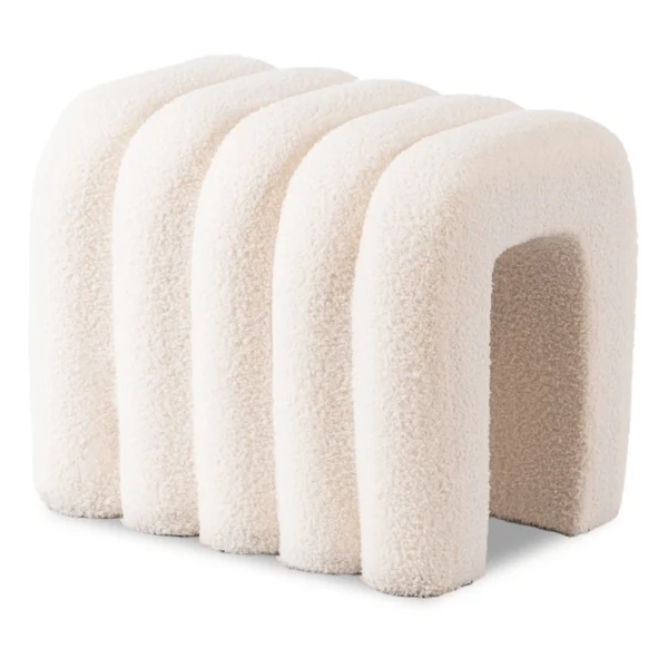 PIKSEL pouf tapițat crem — MOBILA