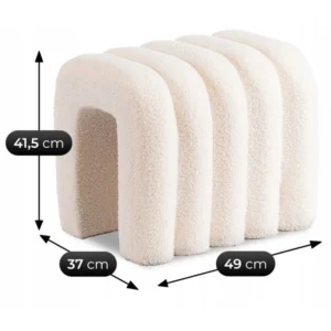 PIKSEL pouf tapițat crem — MOBILA