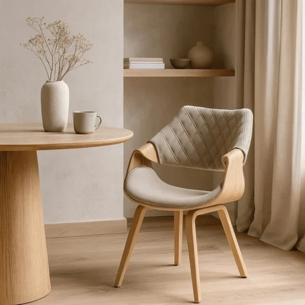 Scaun LUISE din velur bej