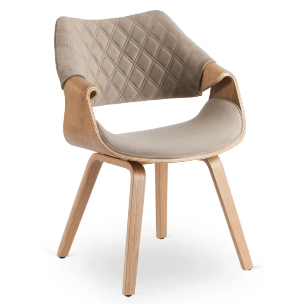 Scaun LUISE din velur bej