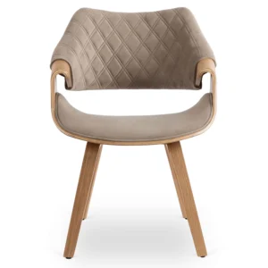Scaun LUISE din velur bej