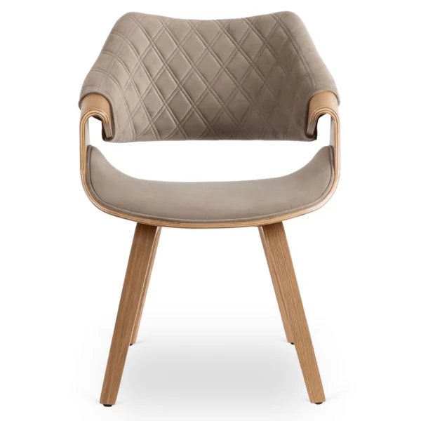 Scaun LUISE din velur bej