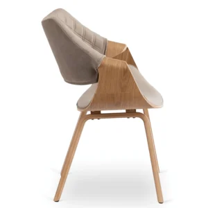 Scaun LUISE din velur bej