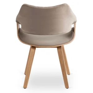 Scaun LUISE din velur bej