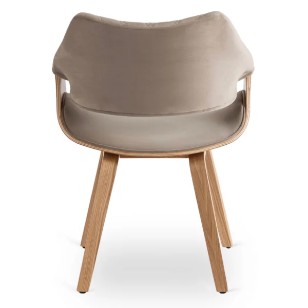 Scaun LUISE din velur bej