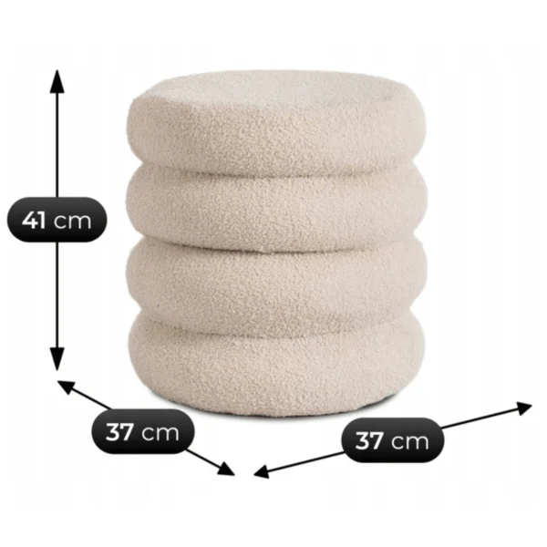 Puf tapițat ROSSA bej