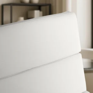 Scaun pivotant CAMILO, piele ecologică albă