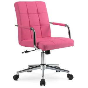 Scaun pivotant CITY din catifea crem