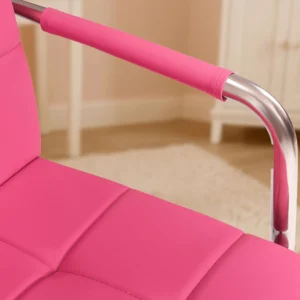 product-3433-1 Fotoliu pivotant ASTRO Youth roz piele ecologică — MOBILA