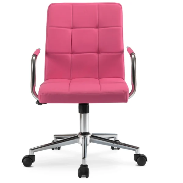 product-3433-3 Fotoliu pivotant ASTRO Youth roz piele ecologică — MOBILA