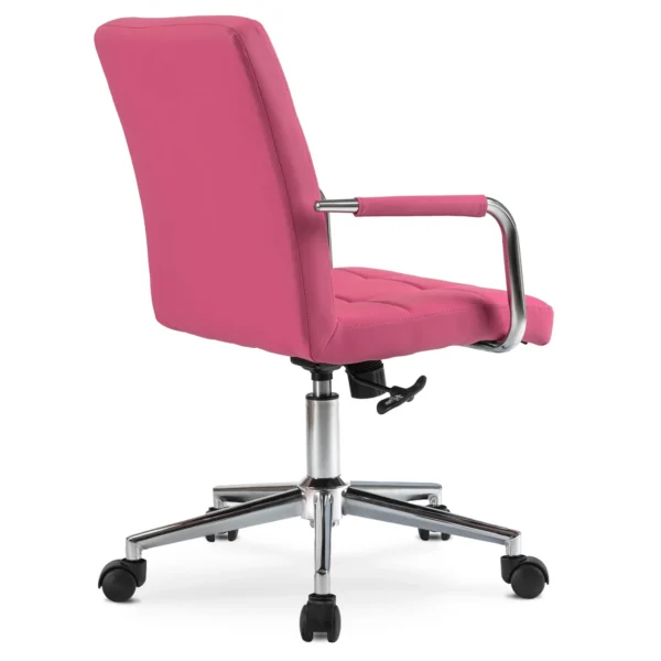 product-3433-4 Fotoliu pivotant ASTRO Youth roz piele ecologică — MOBILA
