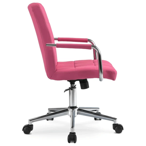 product-3433-5 Fotoliu pivotant ASTRO Youth roz piele ecologică — MOBILA
