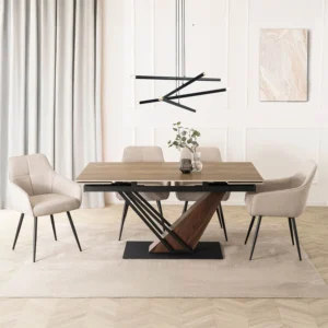 product-3435-2 REX Ceramic Folding Table 160-220 cm Maro închis / negru — Mese