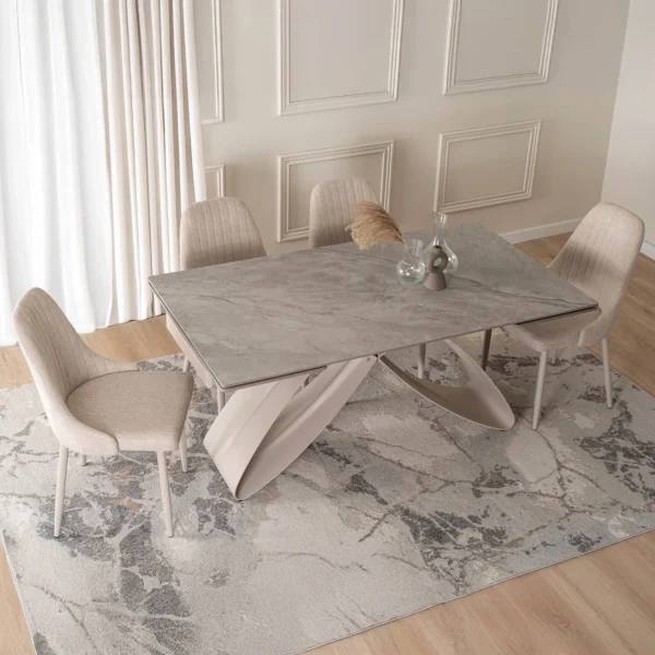 product-3438-0-1 Masa LUIGI din ceramică, extensibilă, 160-240 cm, gri marmură/cașmir — Mese