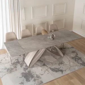 product-3438-1 Masa LUIGI din ceramică, extensibilă, 160-240 cm, gri marmură/cașmir — Mese