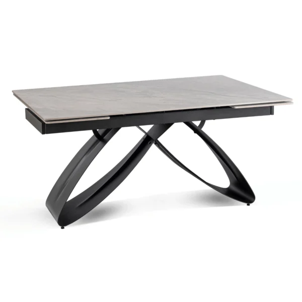 product-3439-0 Masă LUIGI din ceramică, extensibilă, 160-240 cm, marmură gri/negru — Mese