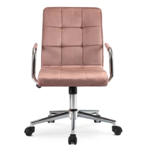 Scaun pivotant ASTRO pentru tineri, velur roz