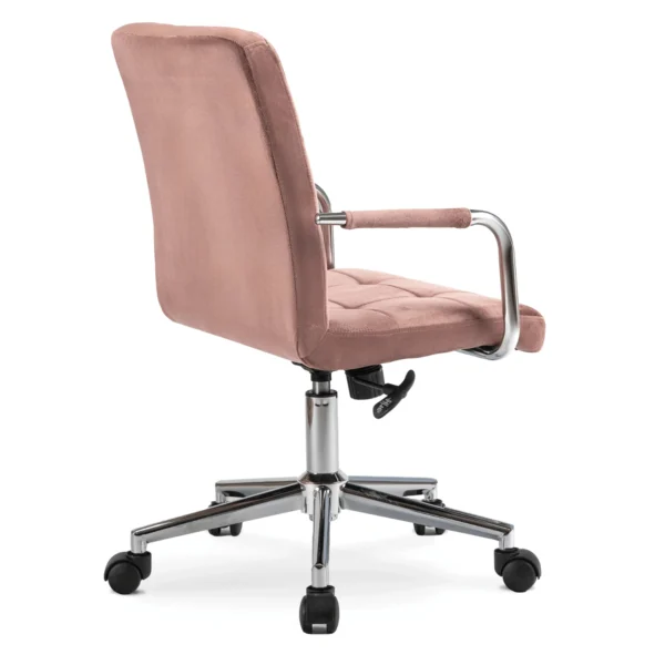 Scaun pivotant ASTRO pentru tineri, velur roz