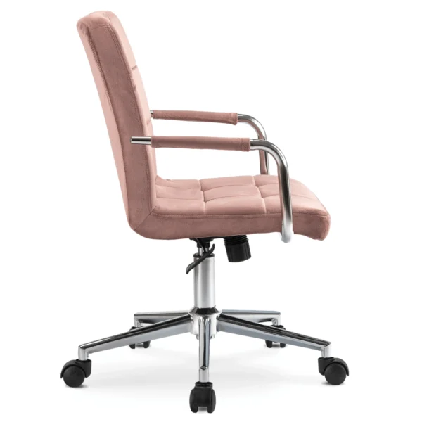 Scaun pivotant ASTRO pentru tineri, velur roz