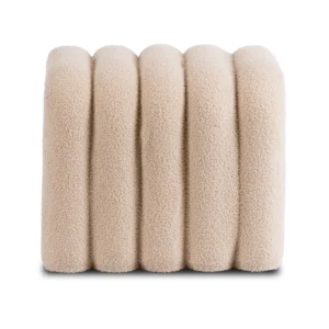 Pouf tapițat Carbone Bej — MOBILA