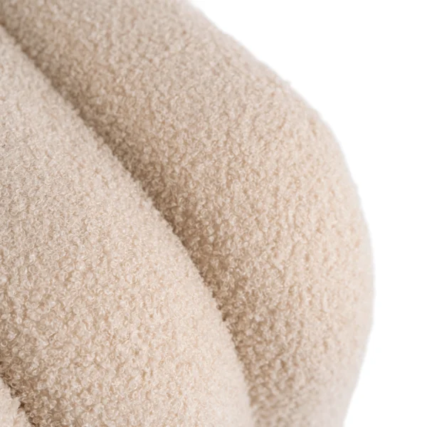 Pouf tapițat Carbone Bej — MOBILA