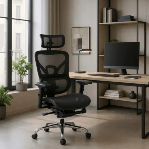 product-3452-0-1 KAIR Fotoliu pivotant ergonomic negru — MOBILA