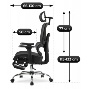 product-3452-8 KAIR Fotoliu pivotant ergonomic negru — MOBILA
